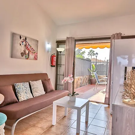 One Bedroom With Shared Pool Furnished Terrace And Wifi At Maspalomas 1 Km Away From The *